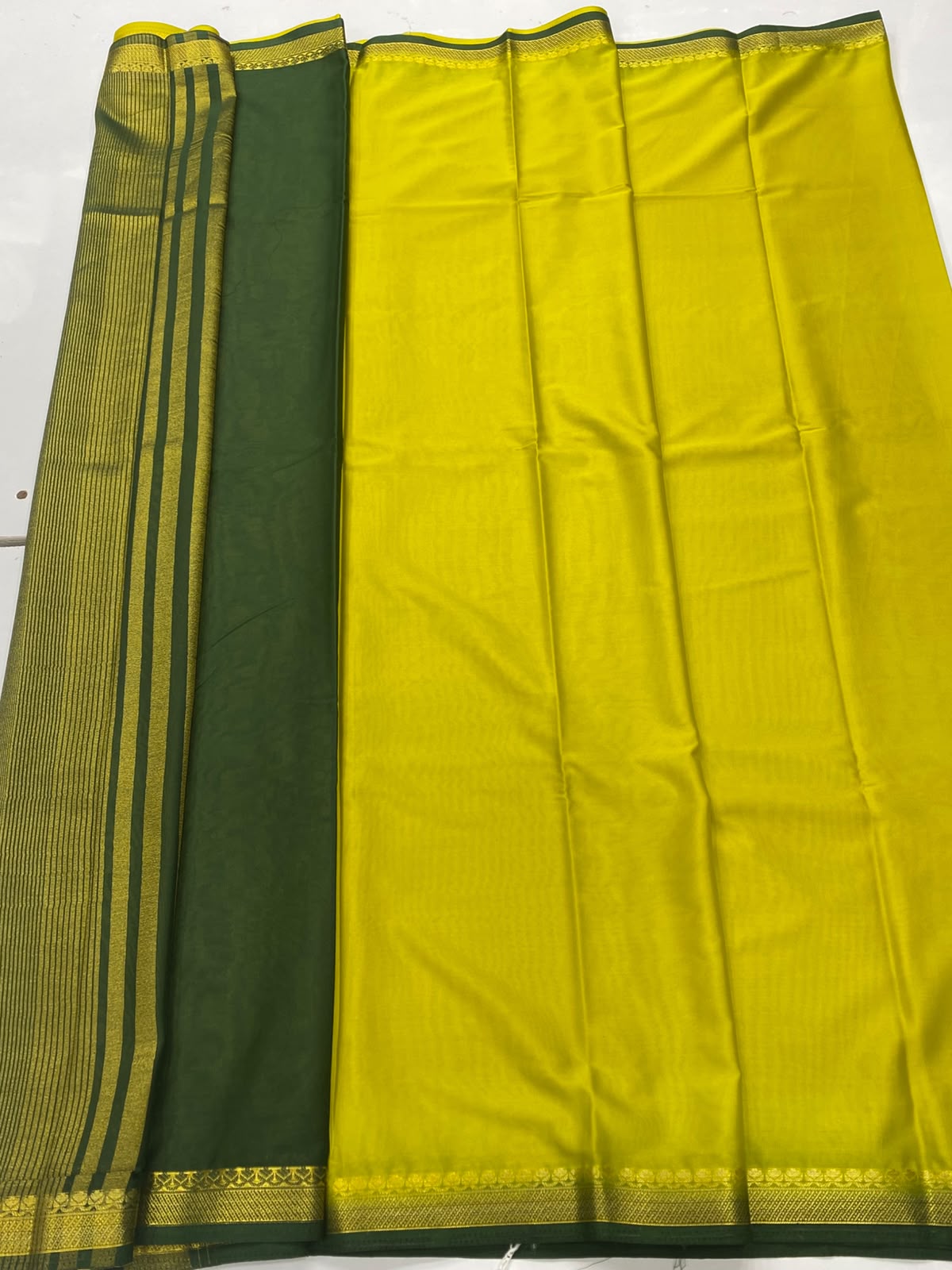 Mysore Crepe Zari Border Saree(3789A-R23)