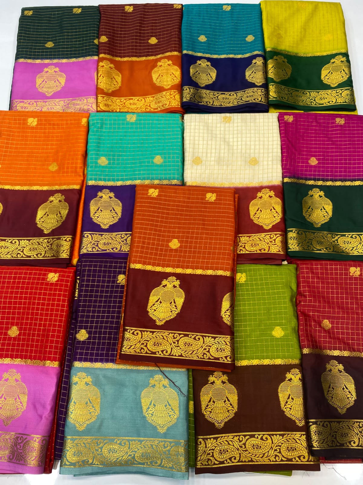 Mysore Chex Butta Saree(3261F-R26)