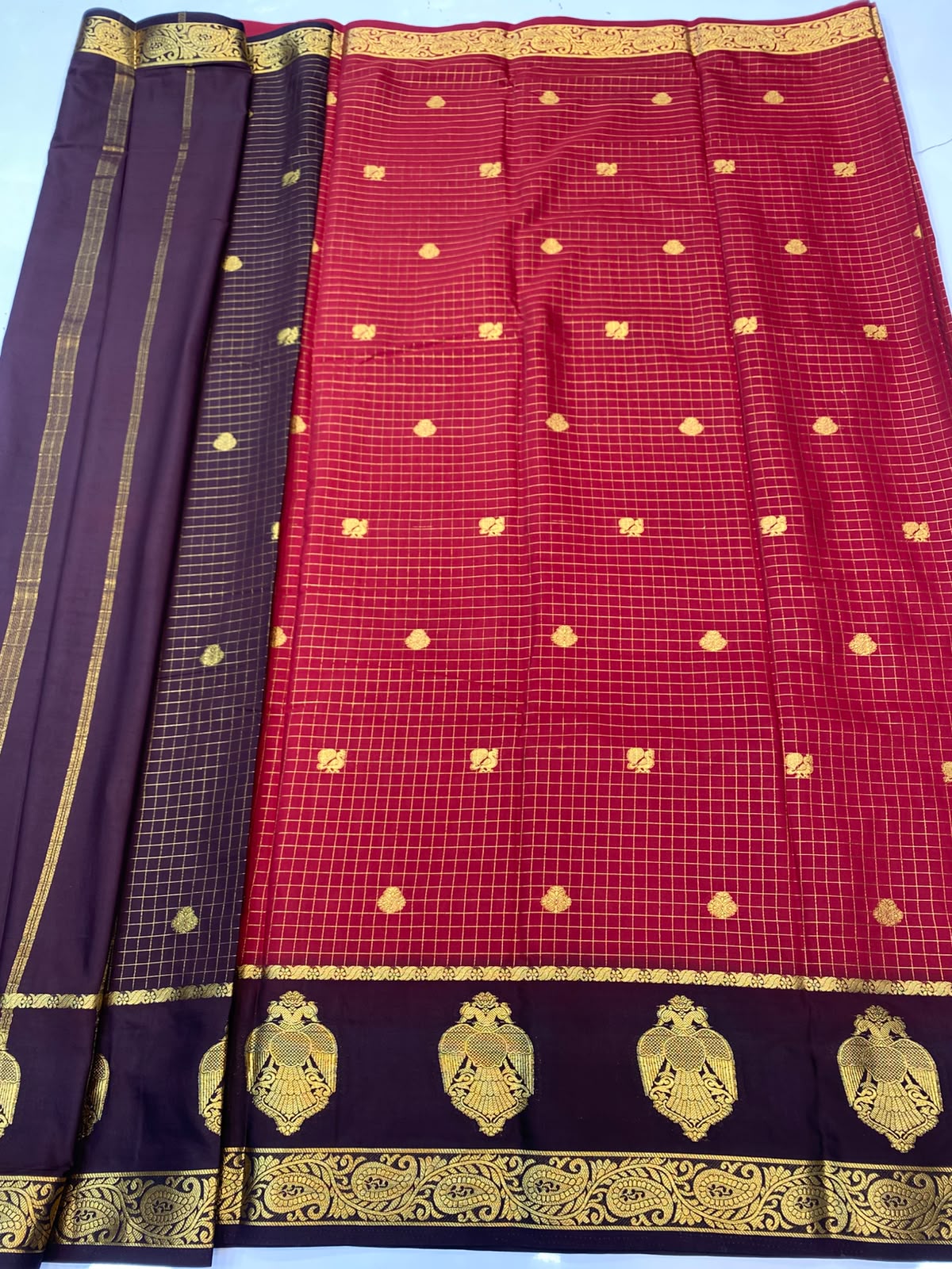 Mysore Chex Butta Saree(3261F-R26)