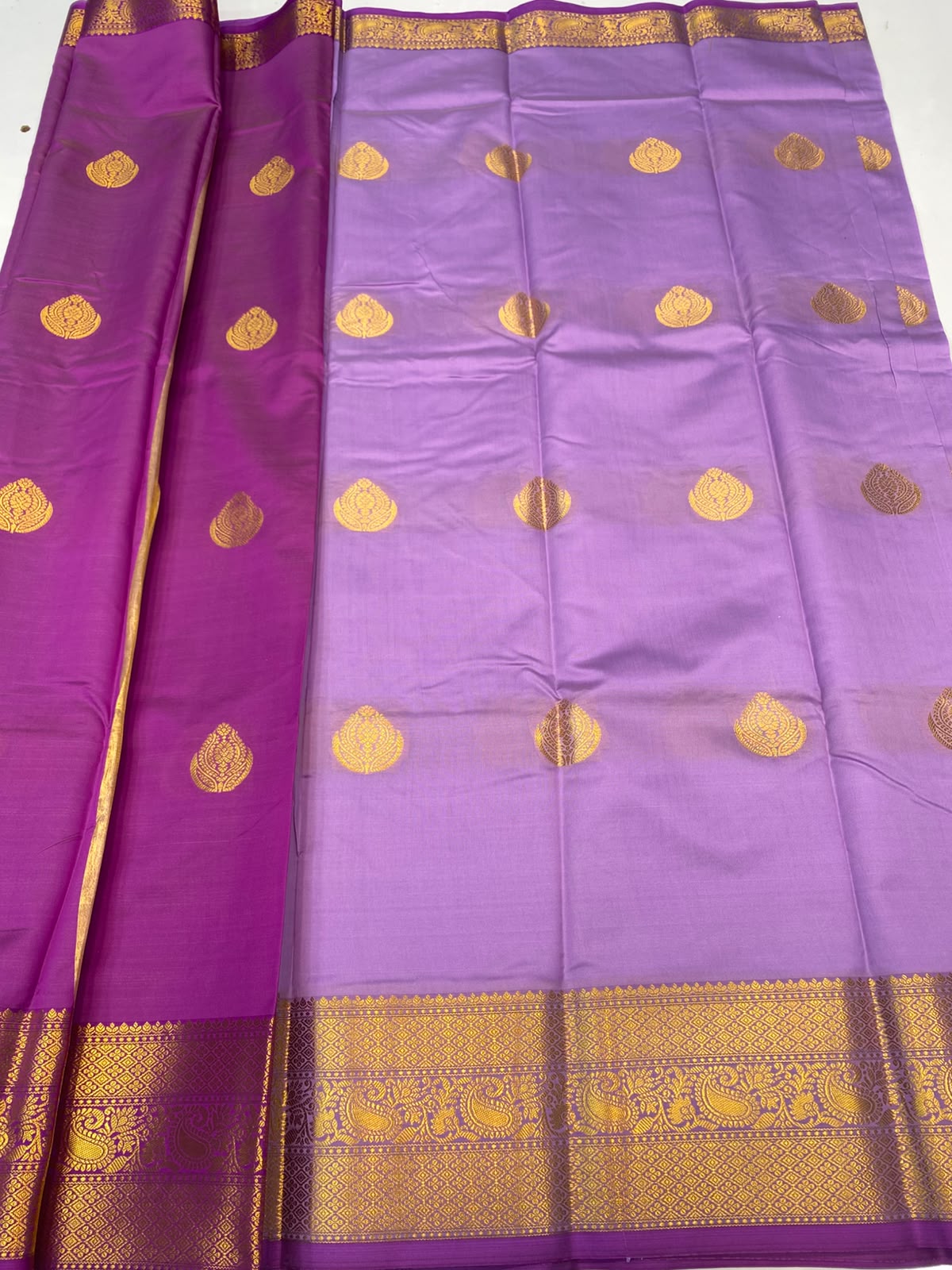 Mysore Crepe Zari Border Saree(3780-R38)