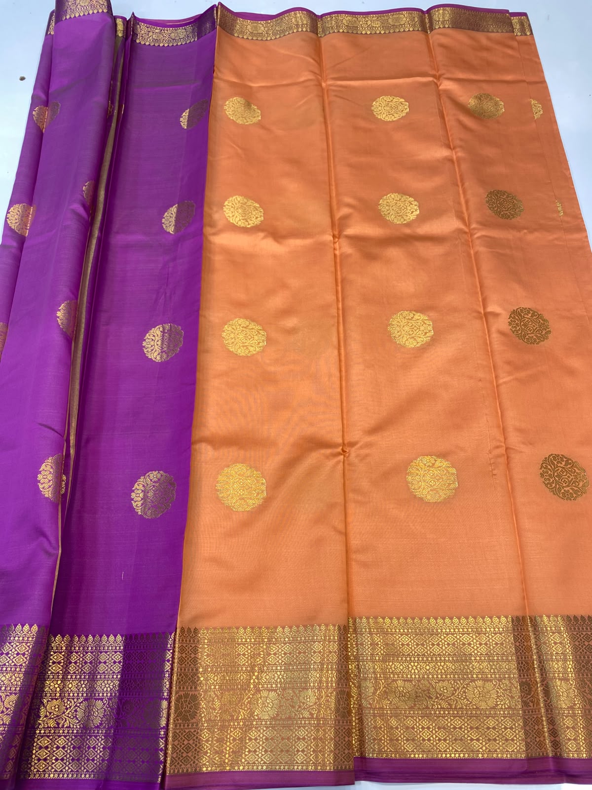 Mysore Crepe Zari Border Saree(3780-R38)