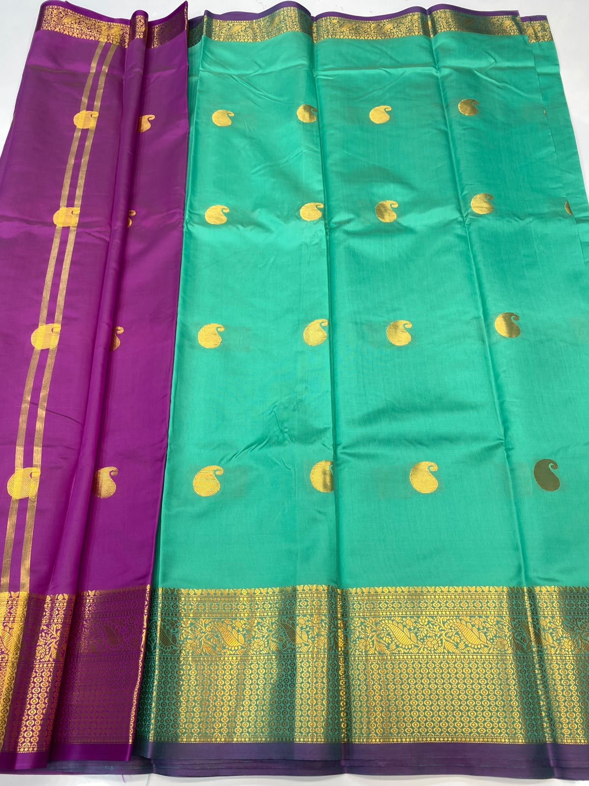 Mysore Crepe Zari Border Saree(3780-R38)