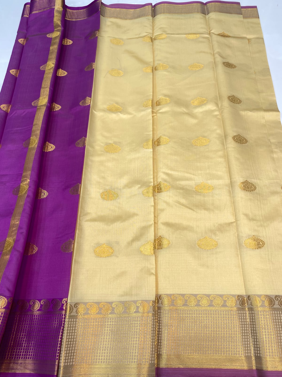 Mysore Crepe Zari Border Saree(3780-R38)