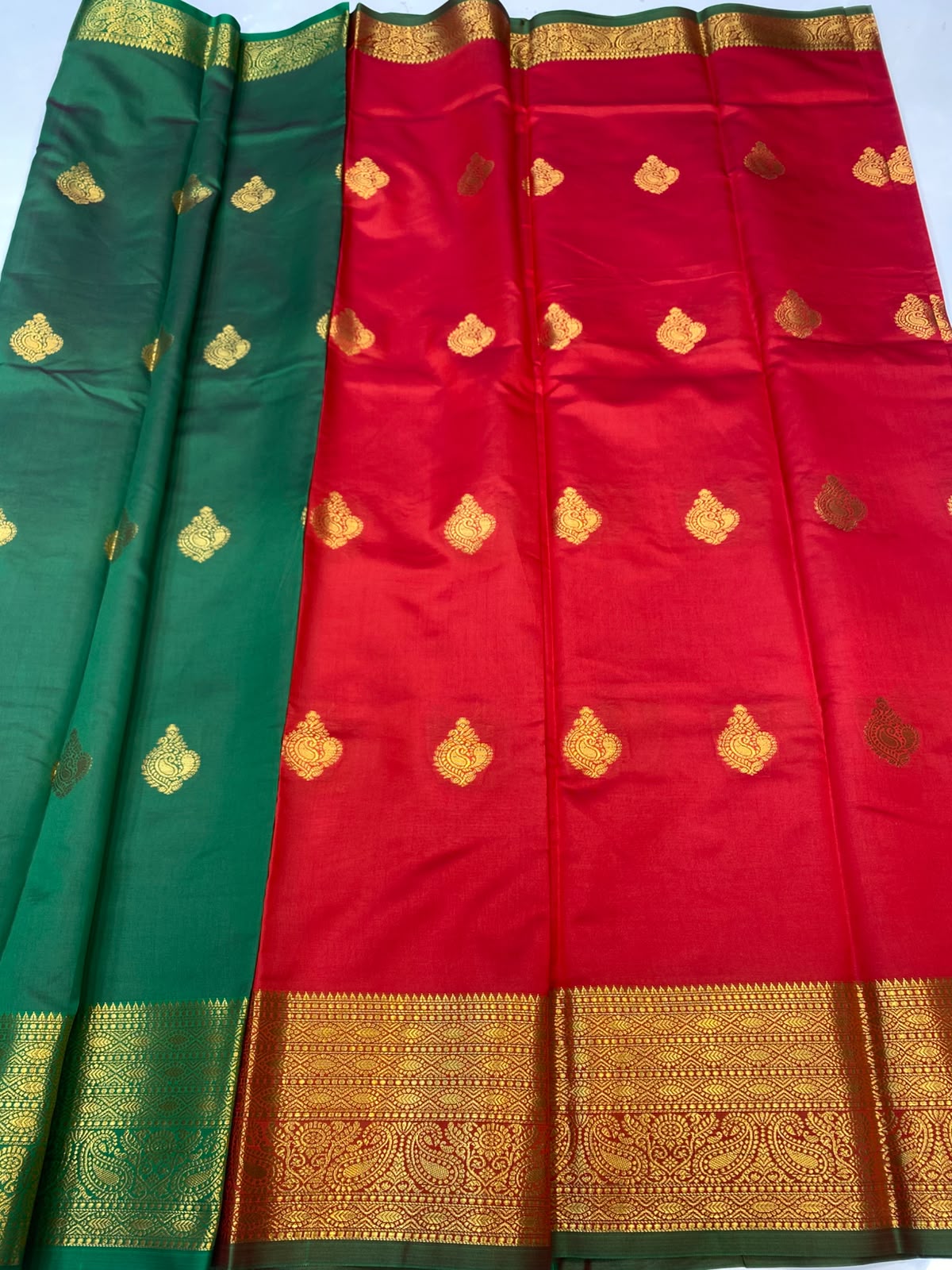 Mysore Crepe Zari Border Saree(3780-R38)