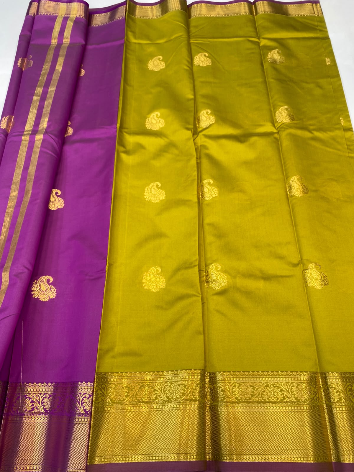 Mysore Crepe Zari Border Saree(3780-R38)
