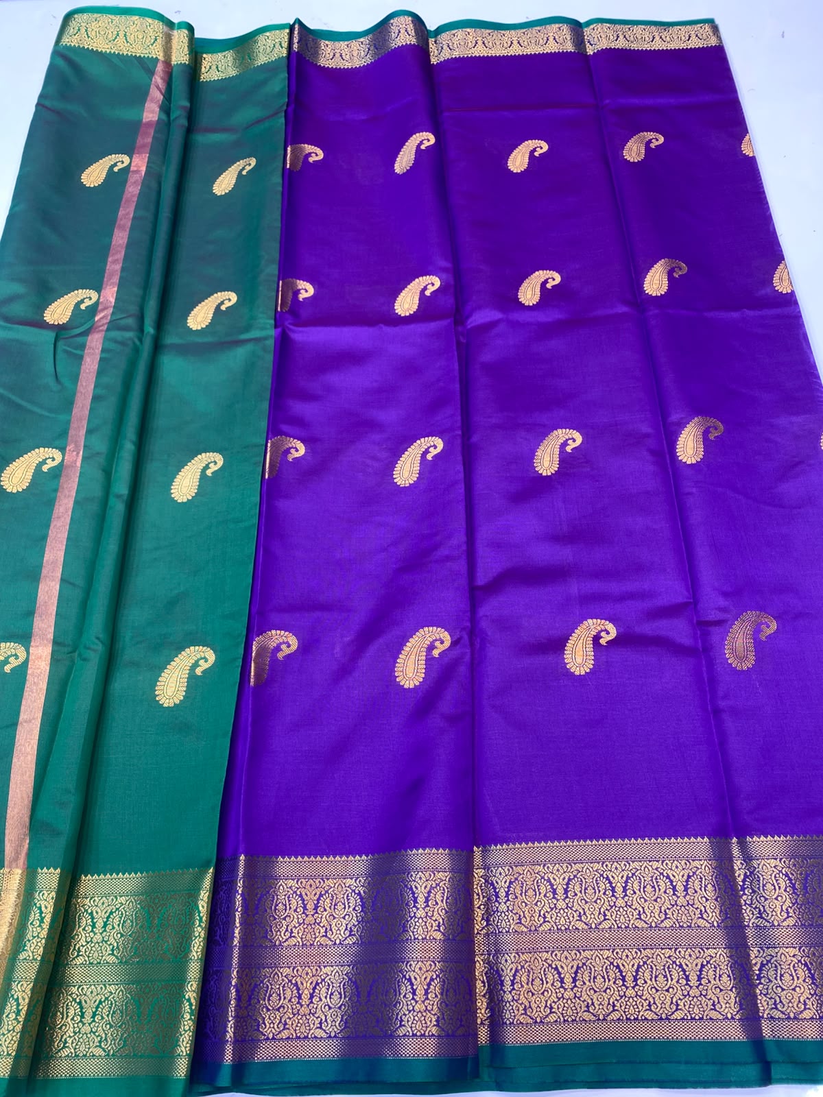Mysore Crepe Zari Border Saree(3780-R38)