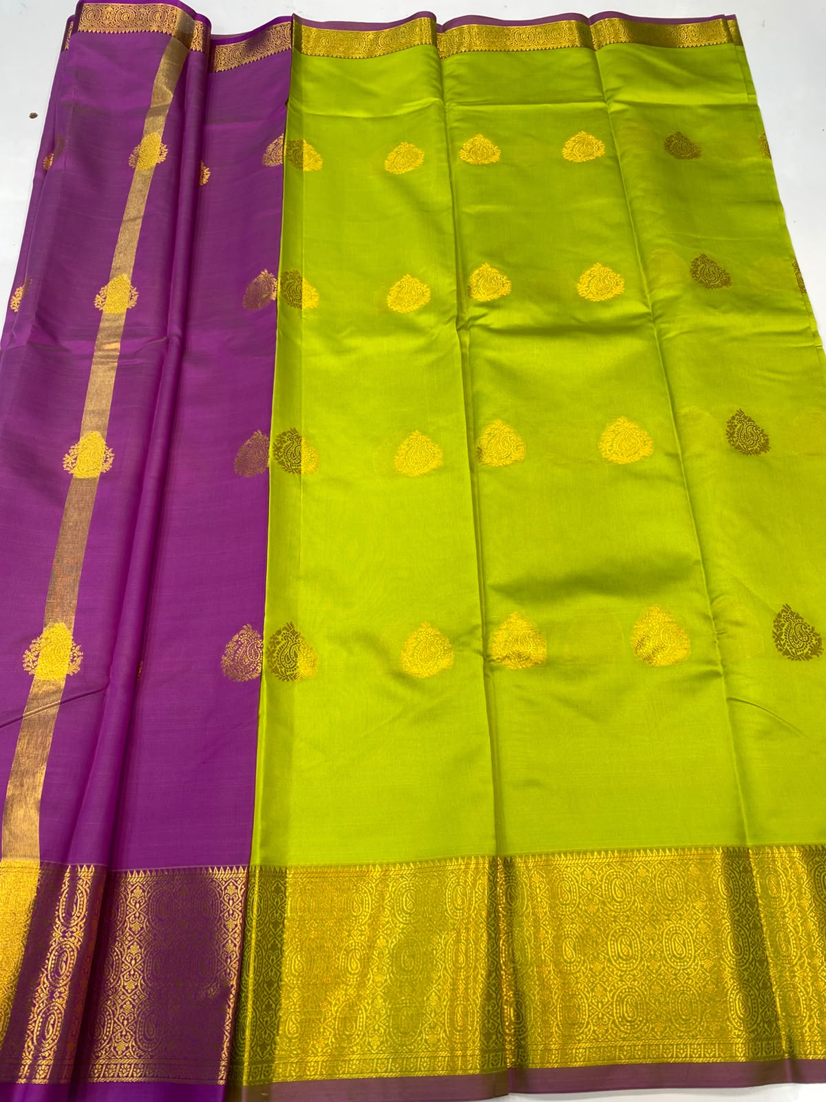 Mysore Crepe Zari Border Saree(3780-R38)