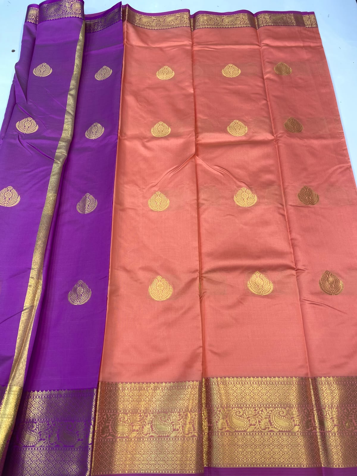 Mysore Crepe Zari Border Saree(3780-R38)