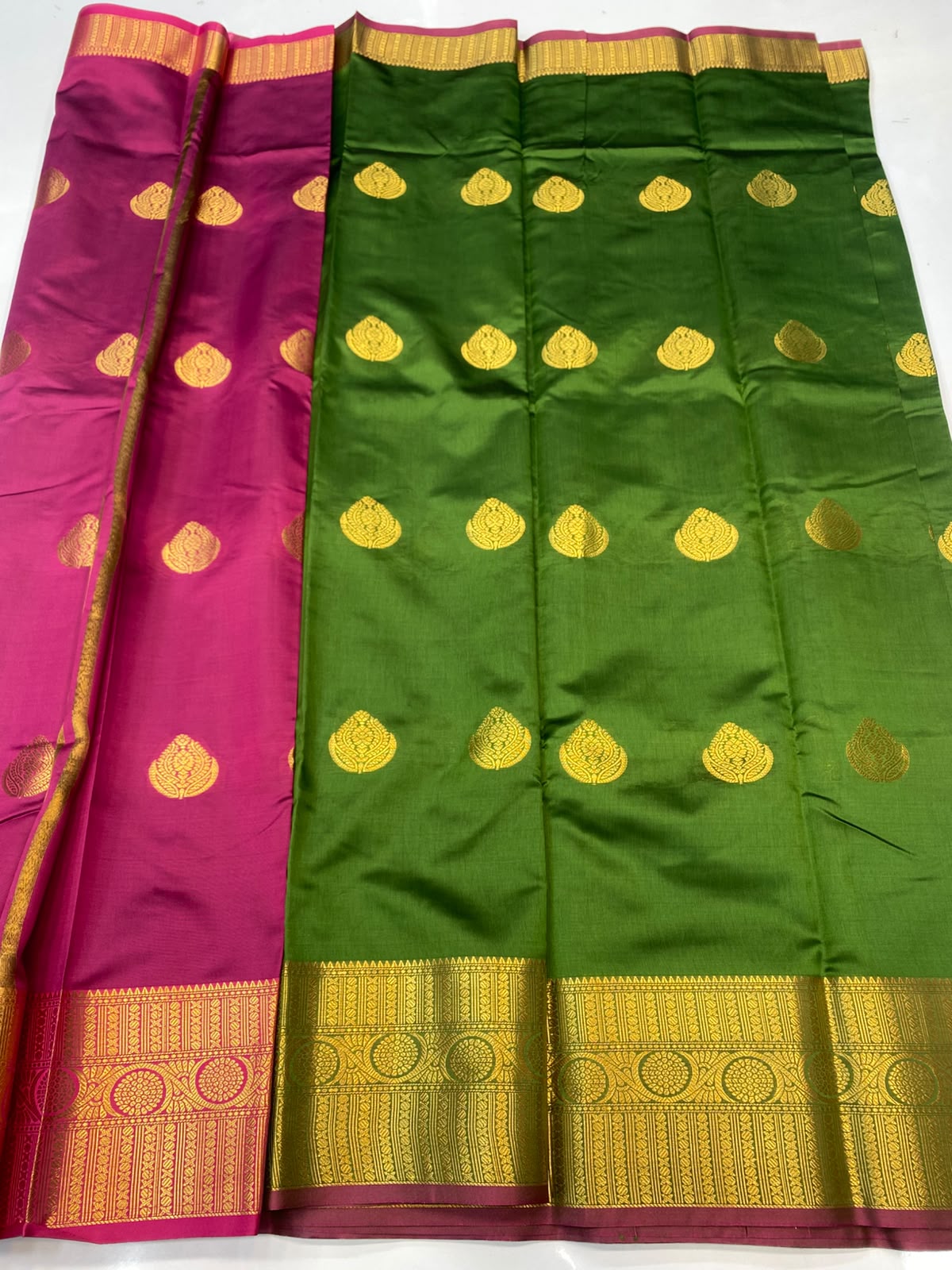 Mysore Crepe Zari Border Saree(3780-R38)
