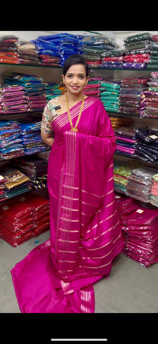 Crepe Self Saree Plain Blouse (2424A)