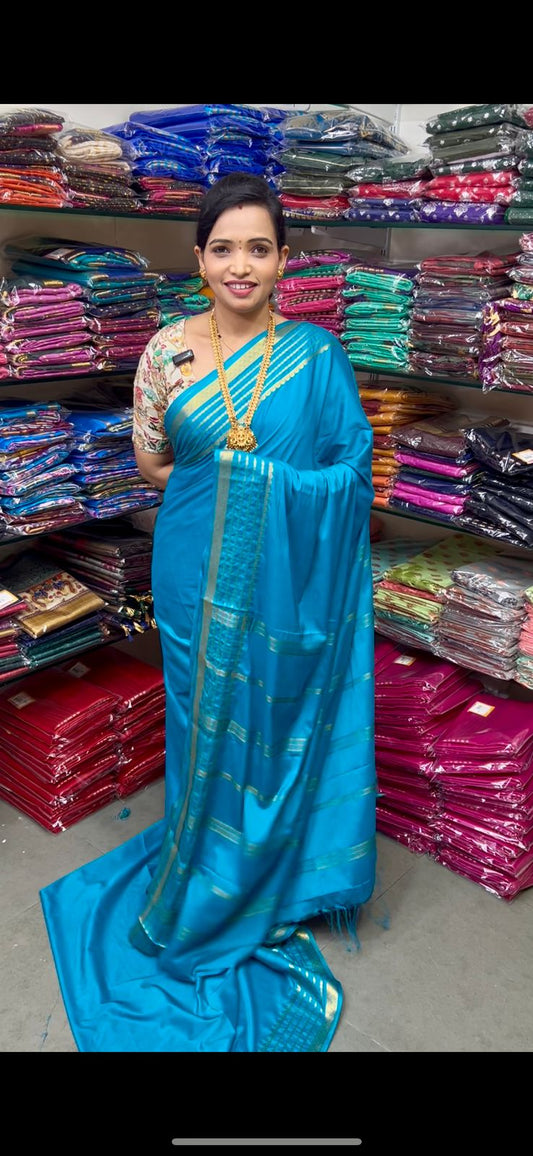 Crepe Self Purple Saree (2424F)