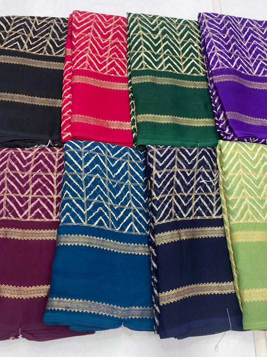 Soft Georgette Saree Foil Print (2413)