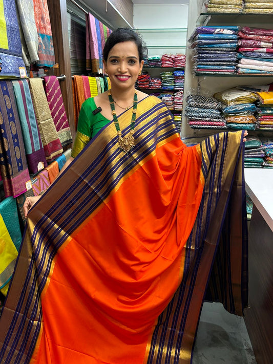 Mysore Crepe Big Border Saree (2846)