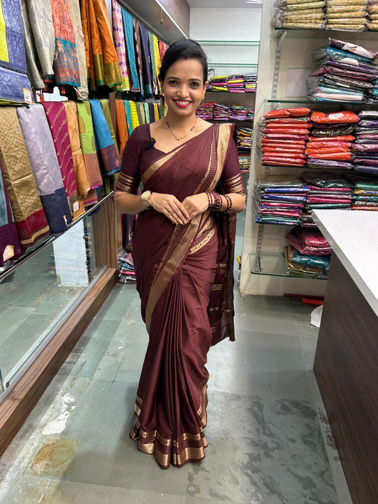 Mysore Crepe Self Saree (2792B)