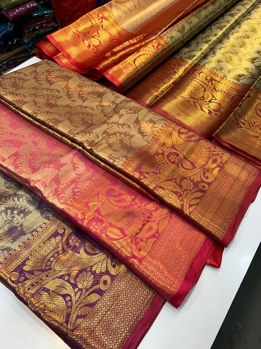 Semi Silk Tissue Jari Brocket Saree (2860B)
