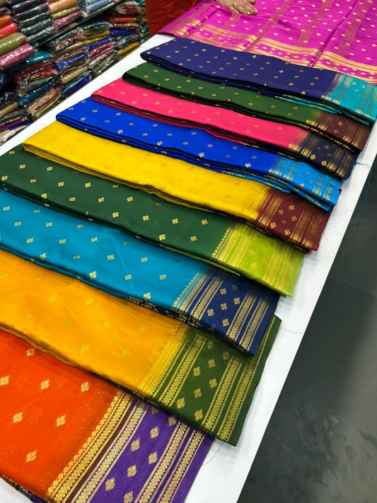 Mysore Crepe Butta Saree(2894)