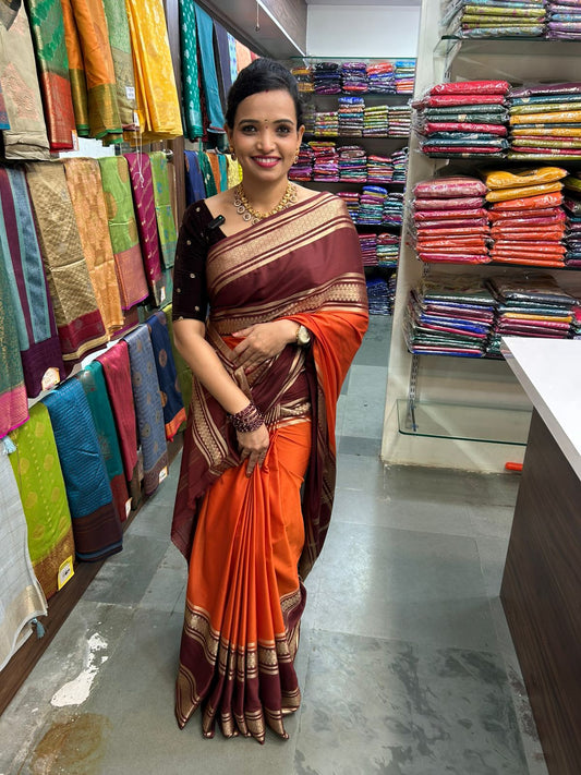 Mysore Crepe Bentex Border Saree(2926)