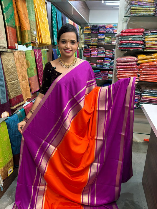 Mysore Crepe Bentex Border Saree (2928)