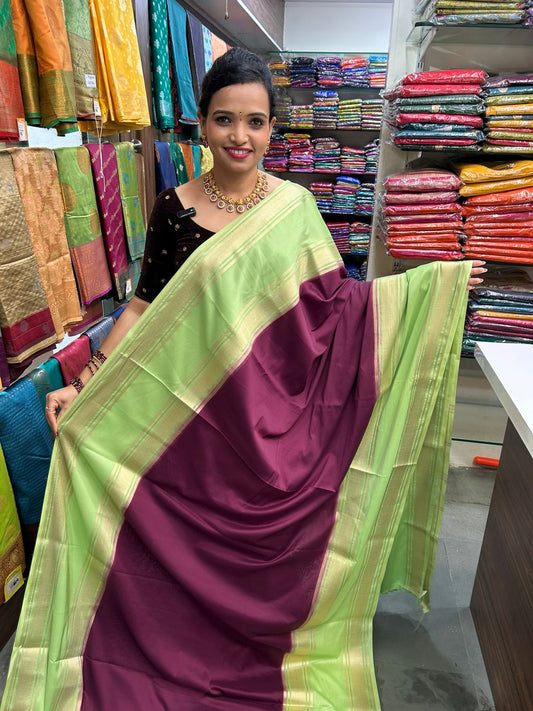 Mysore Crepe Bentex Border Saree(2927)