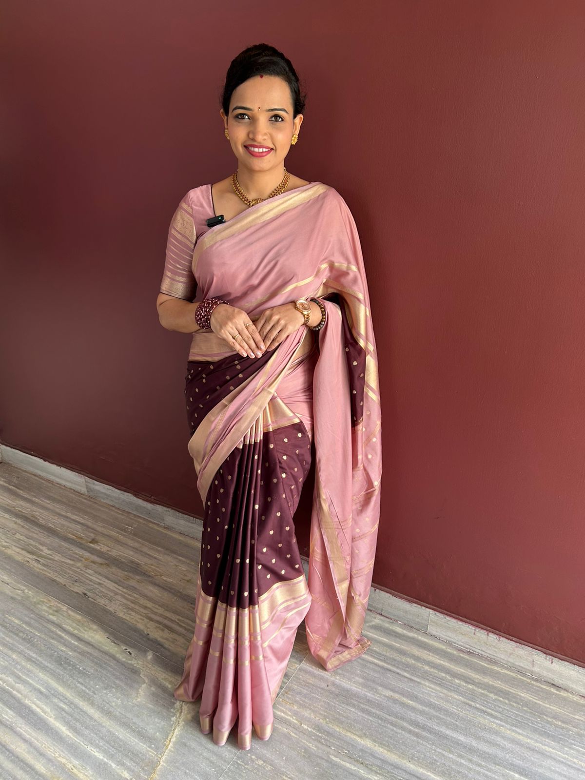 Mysore Crepe Butta Saree (3016)