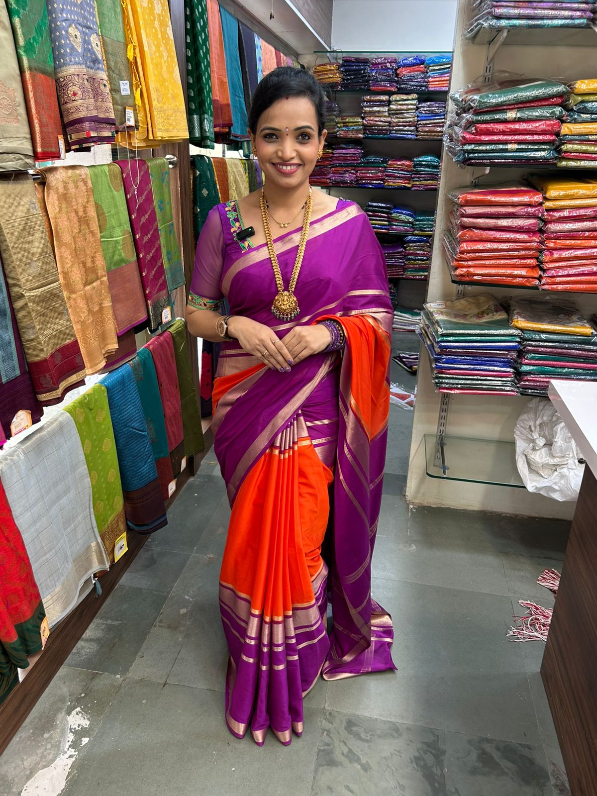 Mysore Crepe Bentex Border Saree (2928)