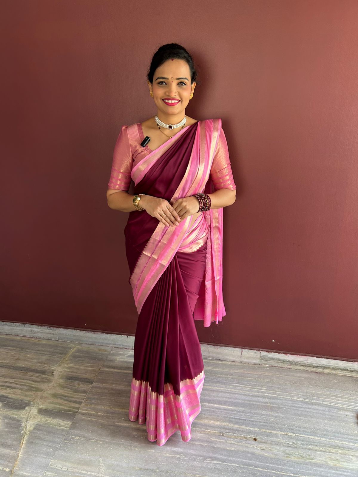 Mysore Crepe Bentex Border Saree (3040)
