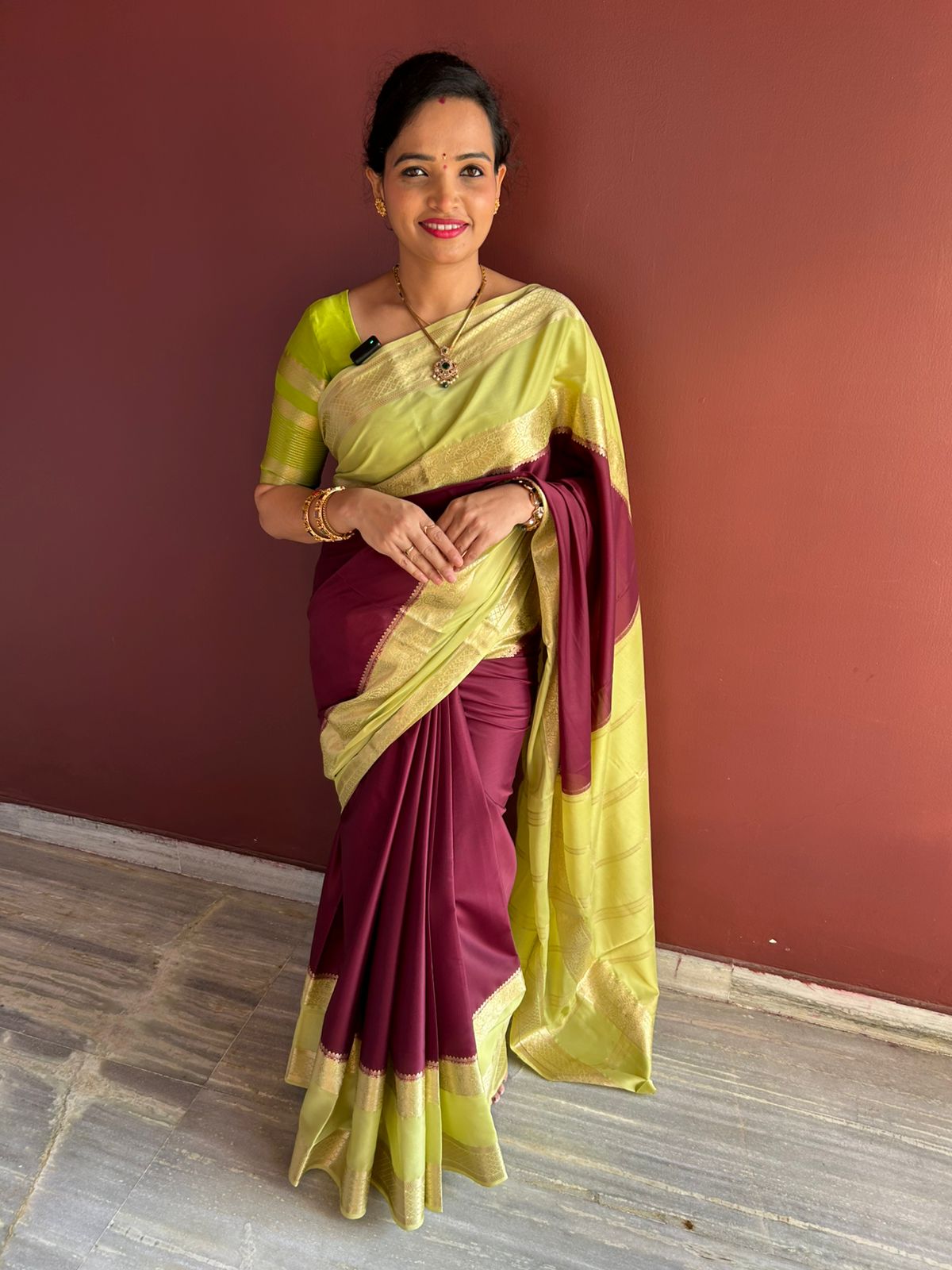 Mysore Crepe Bentex Border Saree(3051)
