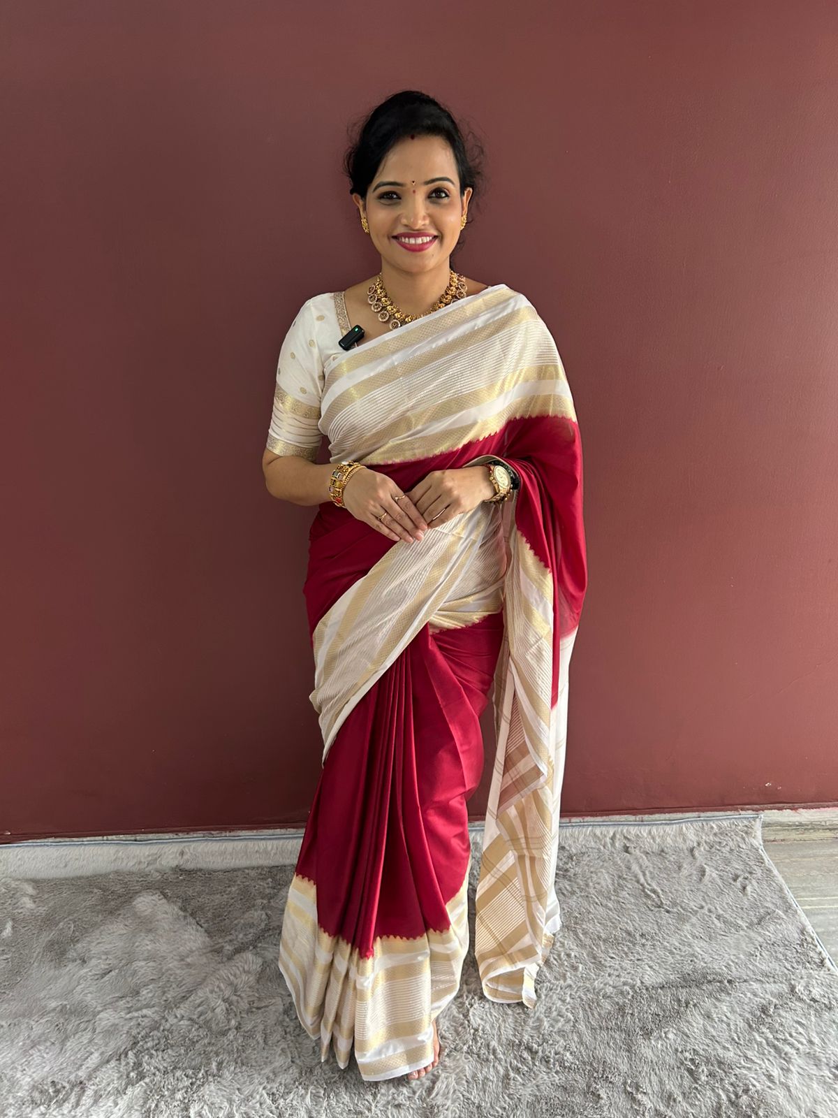 Mysore Crepe Bentex Border Saree(3069)