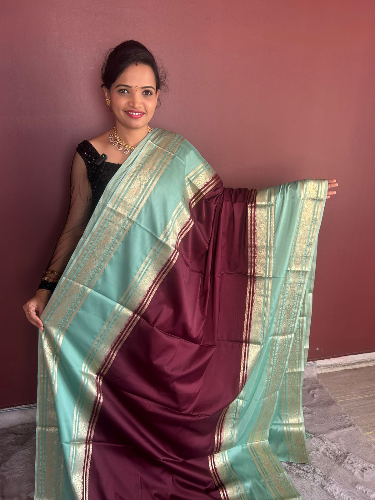 Mysore Crepe Bentex Border Saree(3063)