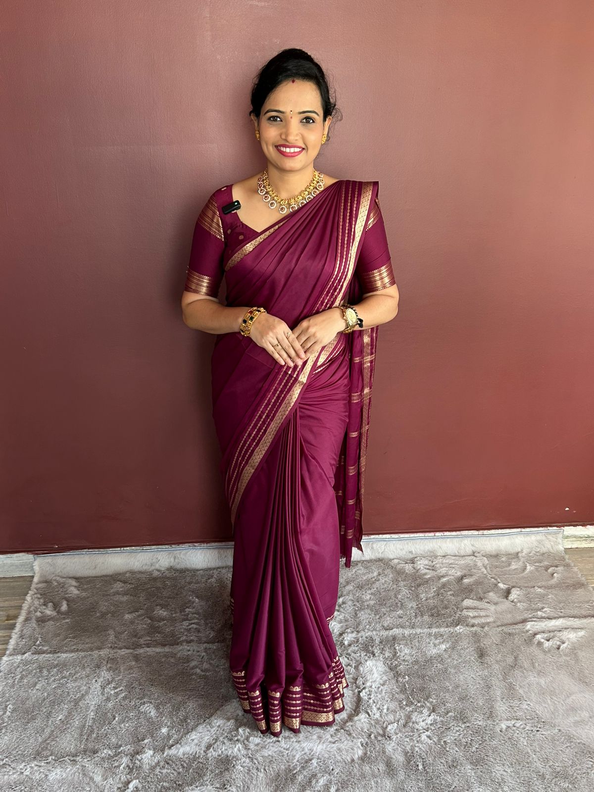 Mysore Crepe Self Saree(3065)