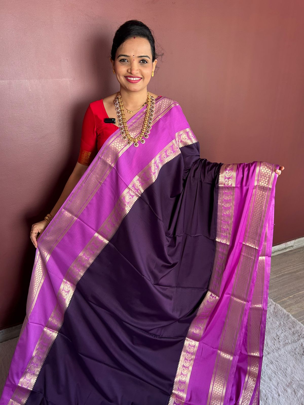 Mysore Crepe Bentex Border Saree(3077)