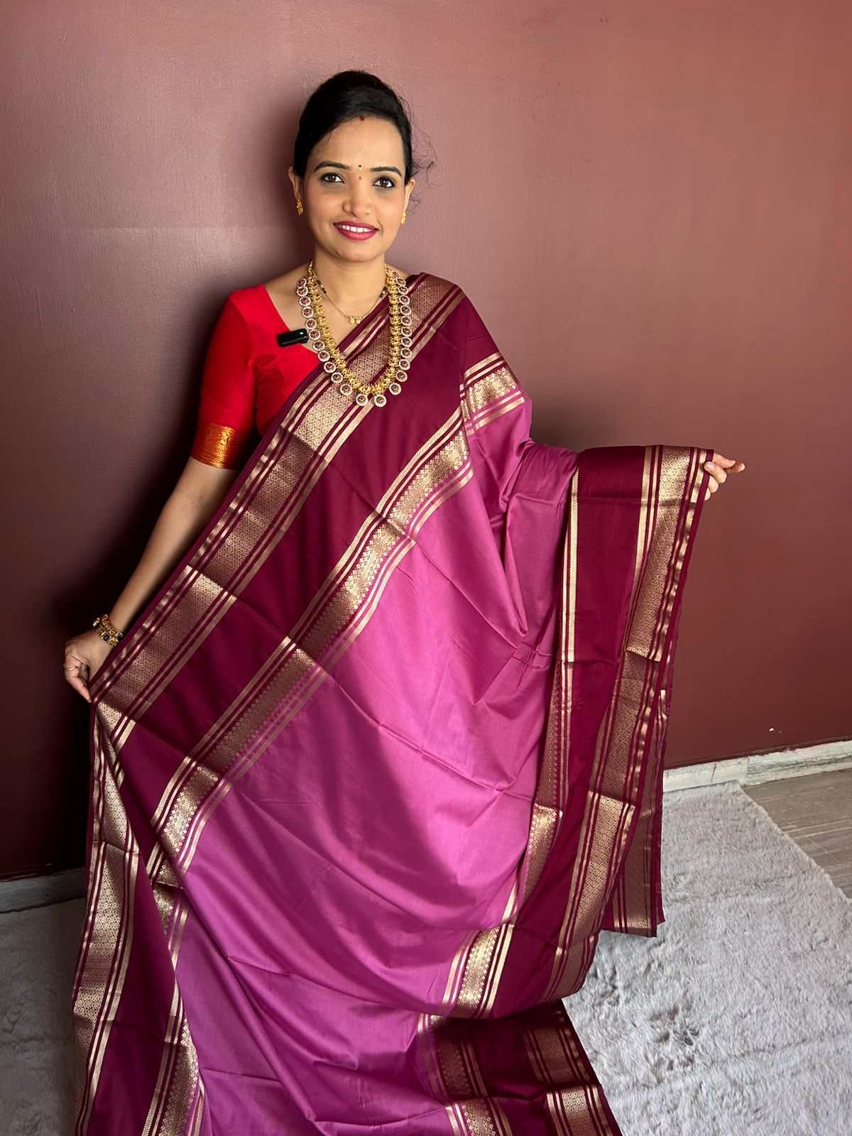 Mysore Crepe Bentex Border Saree(3064)
