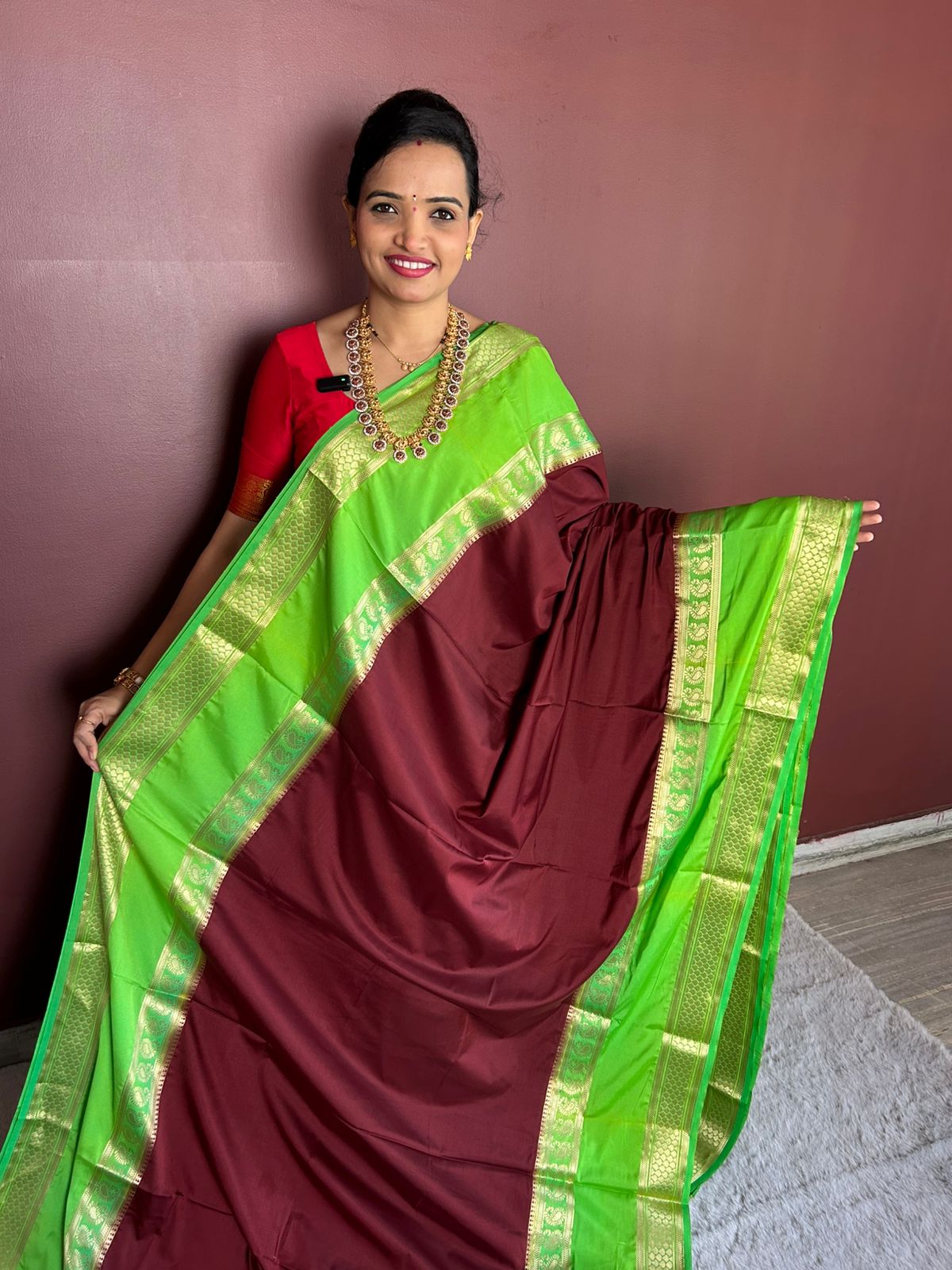 Mysore Crepe Bentex Border Saree(3076)