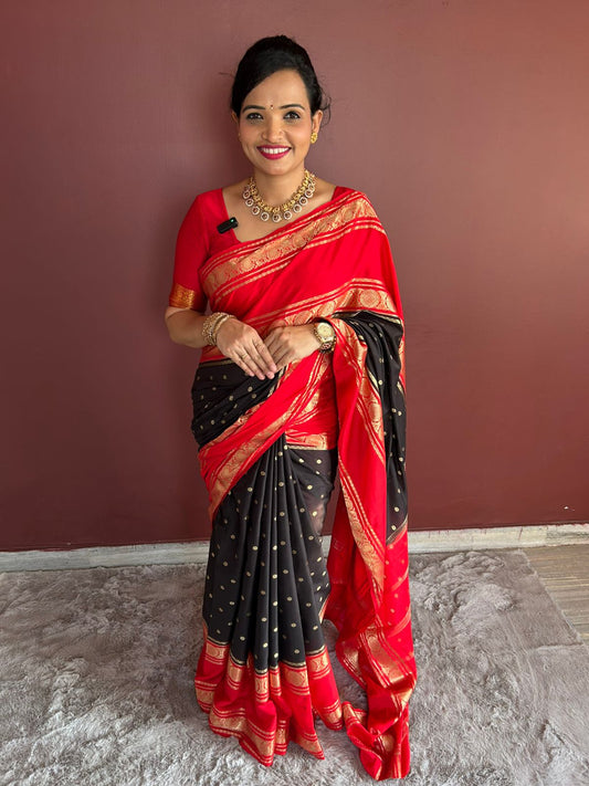 Mysore Crepe Butta Saree  (3131)