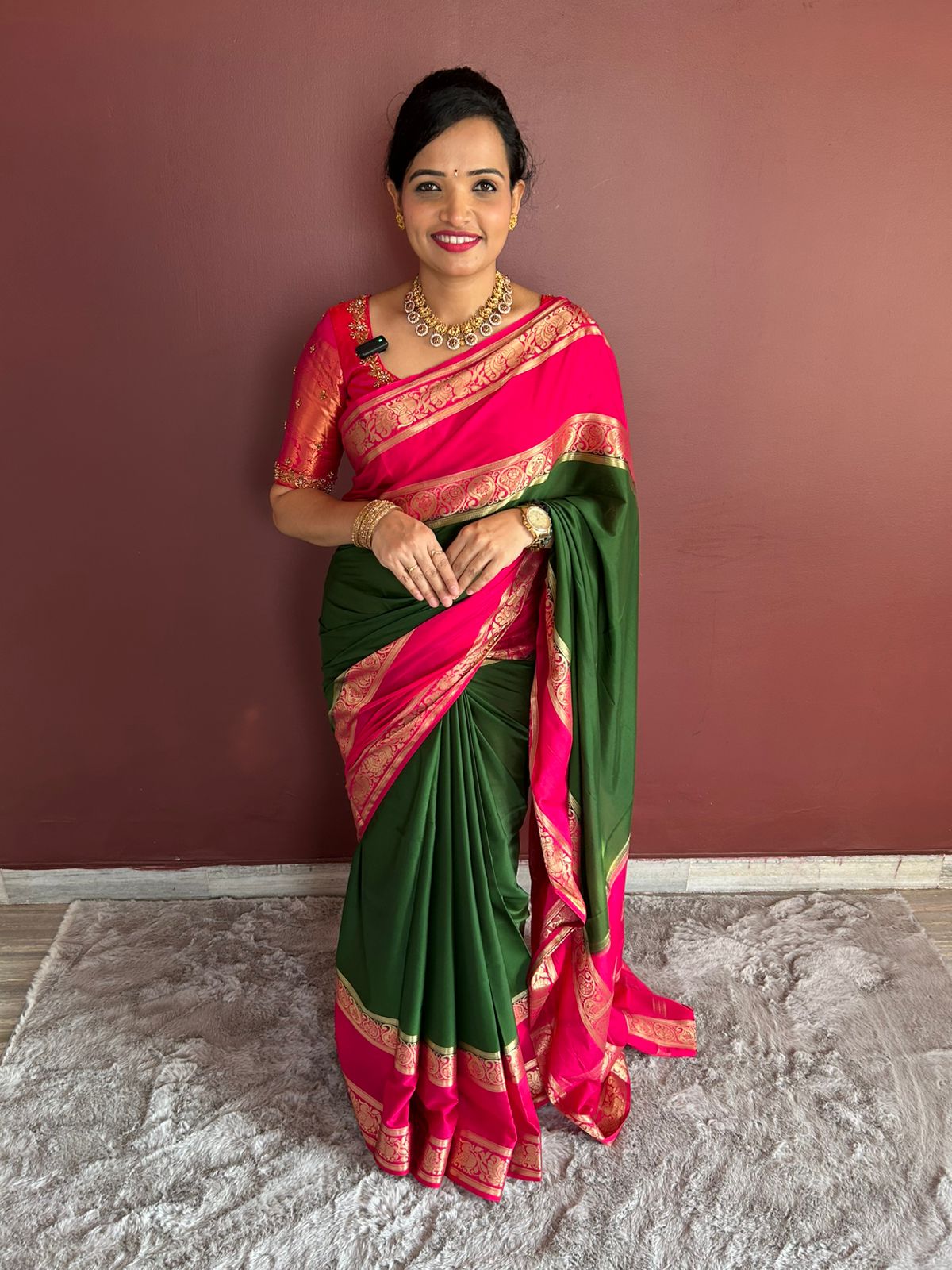 Mysore Crepe Bentex Border Saree (3153)