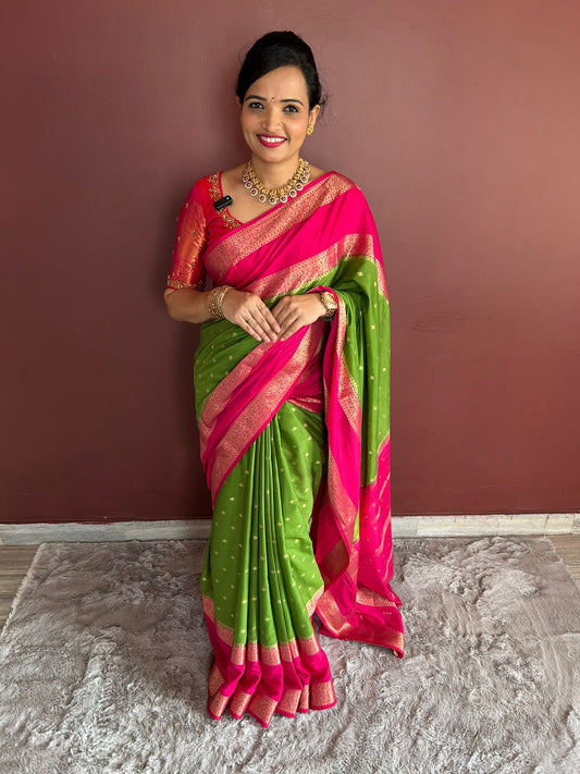 Mysore Crepe Butta Saree (3151)