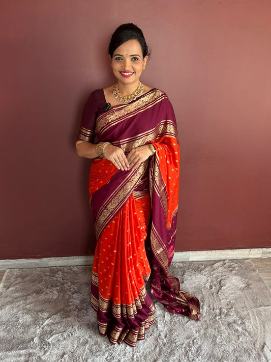 Mysore Crepe Butta Saree (3149)