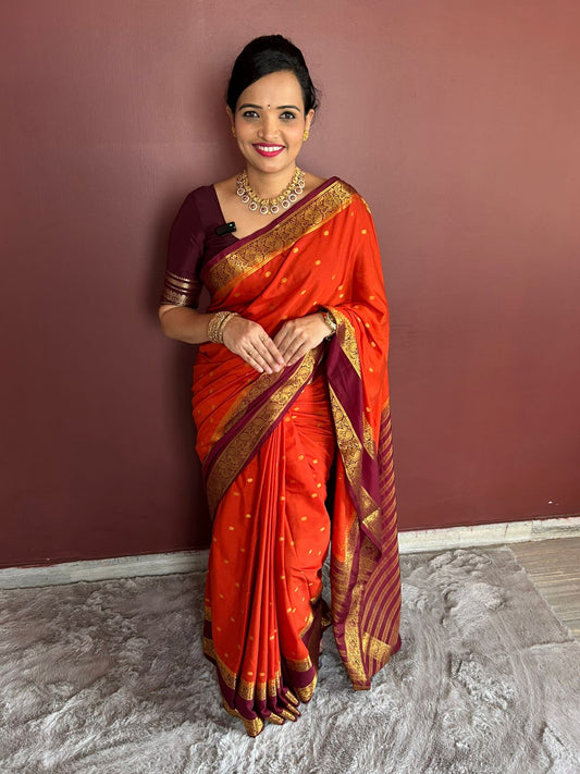 Mysore Crepe Butta Saree(3015)-1