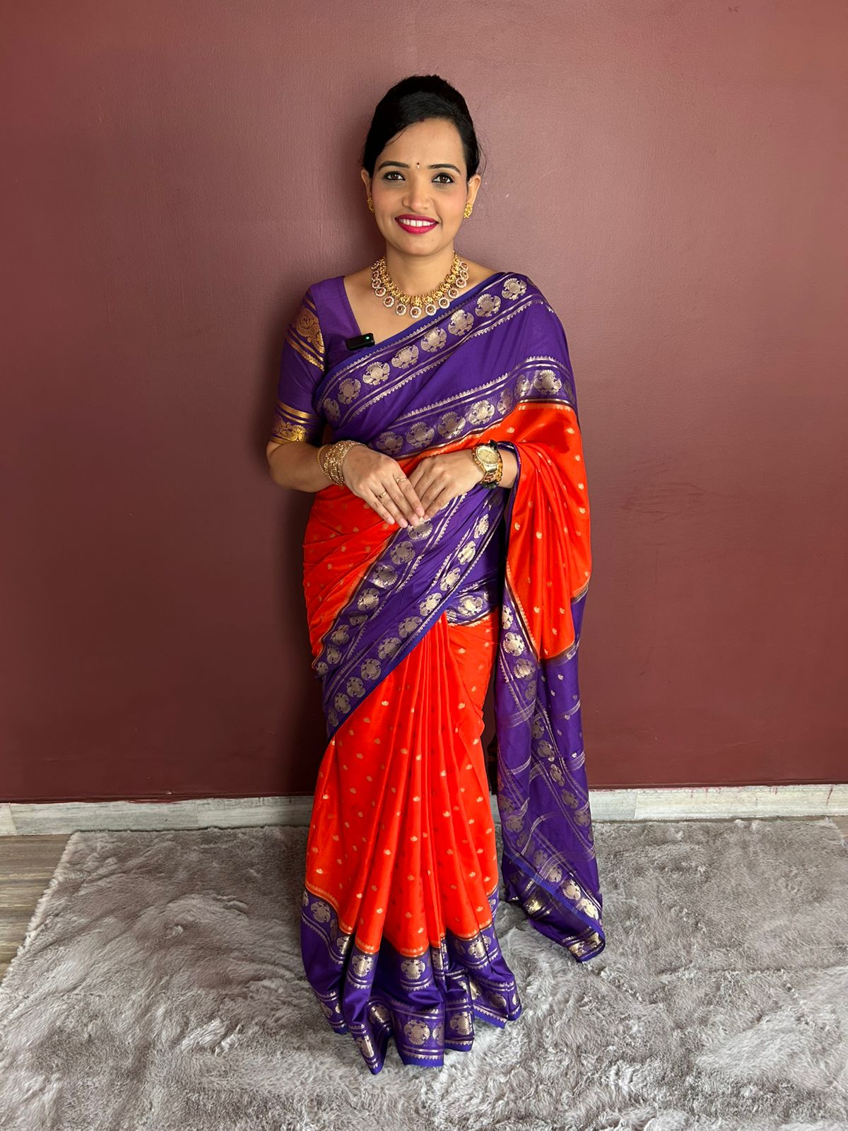 Mysore Crepe Butta Saree (3150)