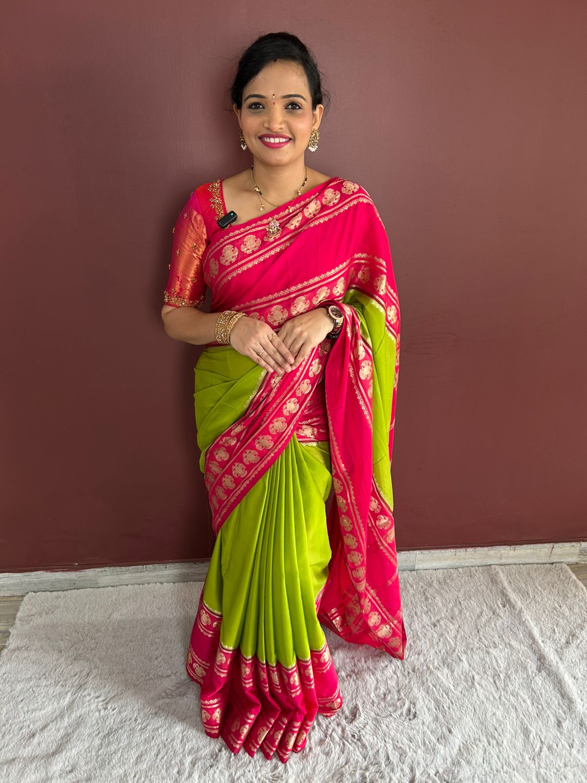 Mysore Crepe Bentex Border Saree (3163)