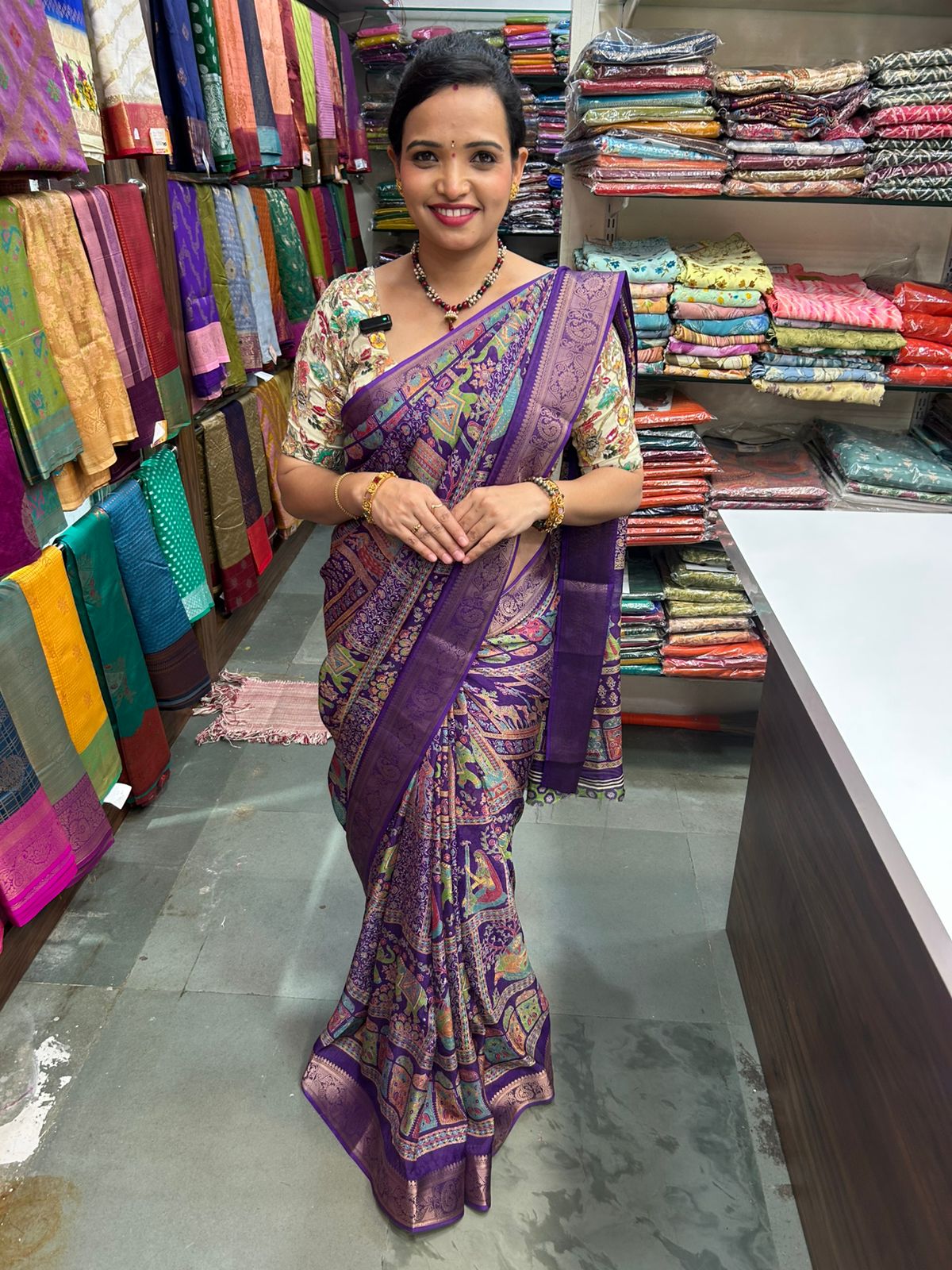 Fancy Georgette Print Saree(3187D)