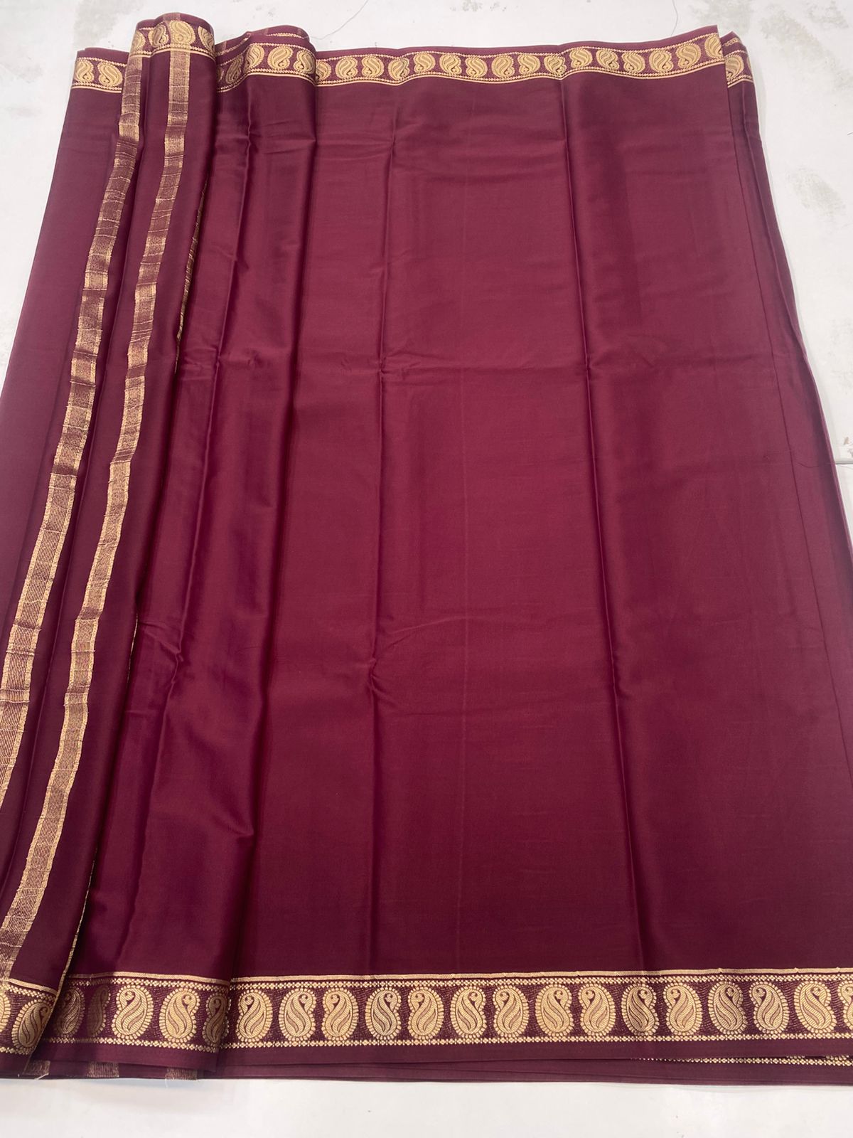 Mysore Crepe Self Saree(3182)