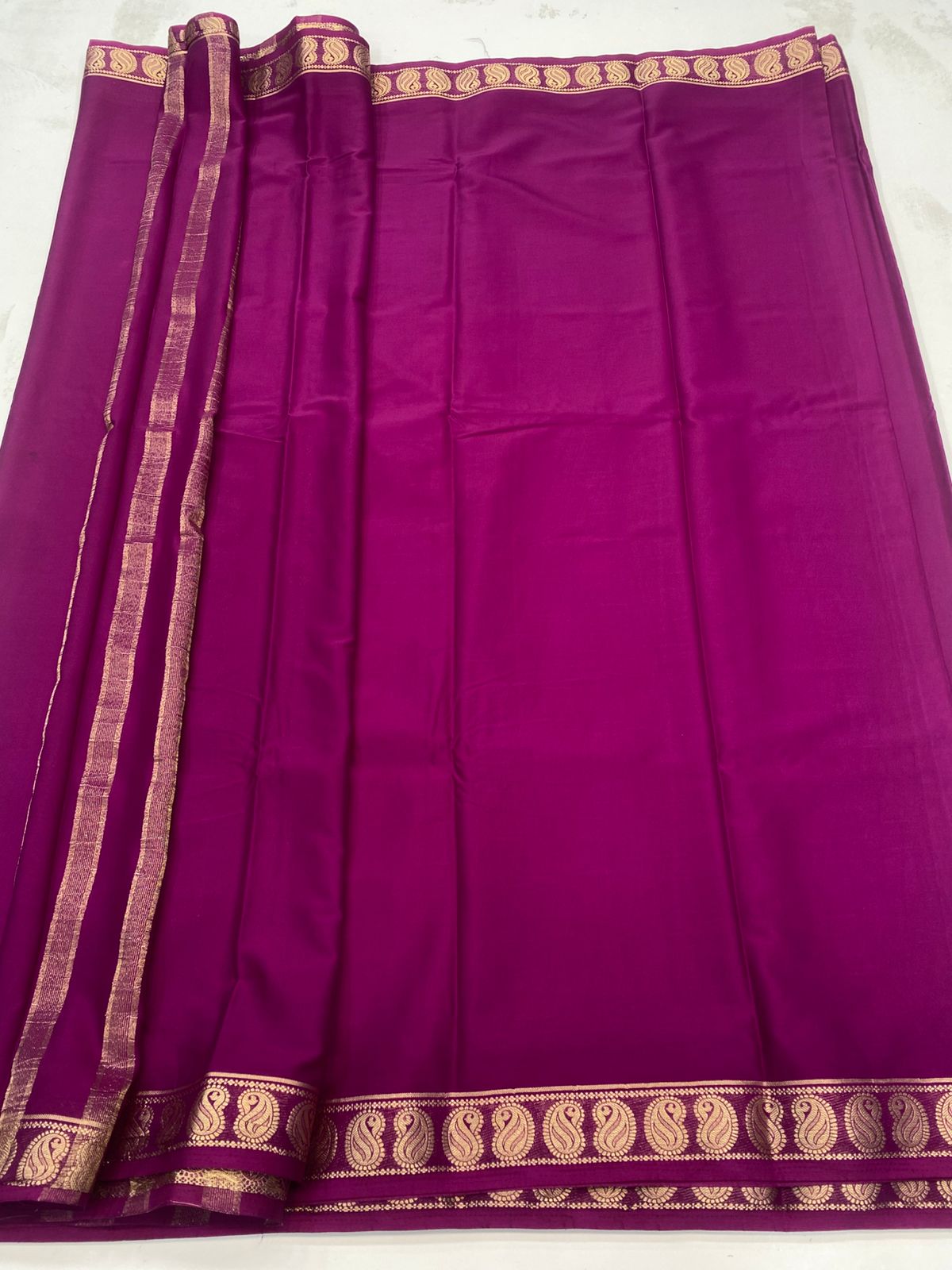 Mysore Crepe Self Saree(3182)