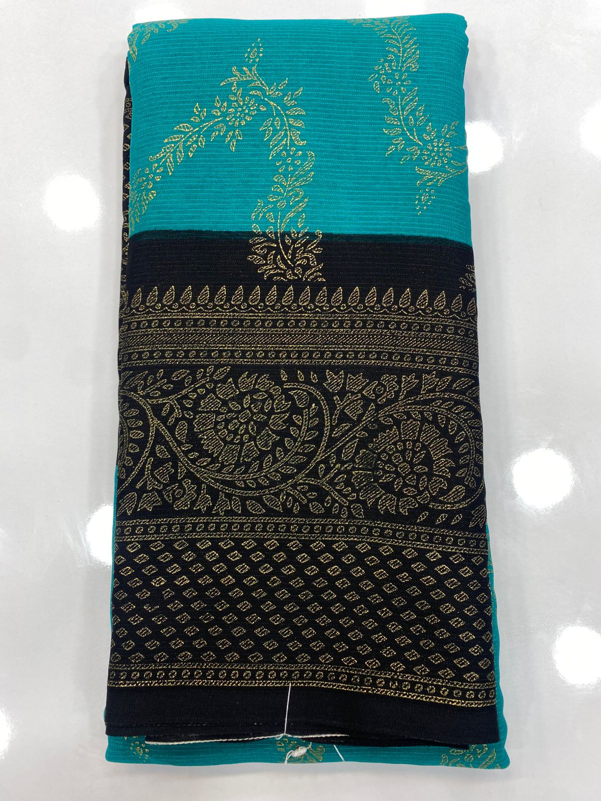 Fancy Georgette Foil Print Saree (3175)