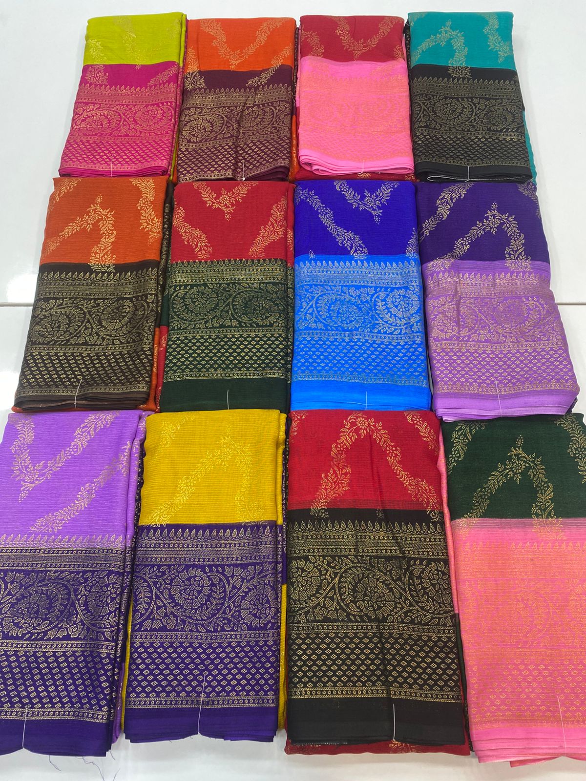 Fancy Georgette Foil Print Saree (3175)