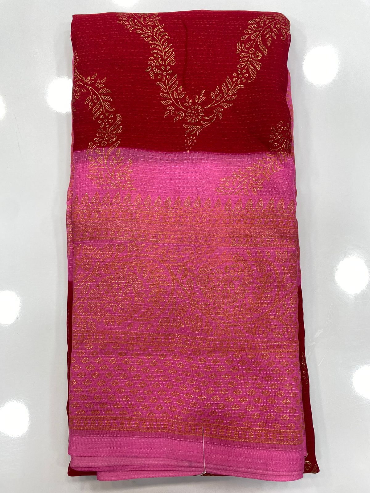 Fancy Georgette Foil Print Saree (3175)