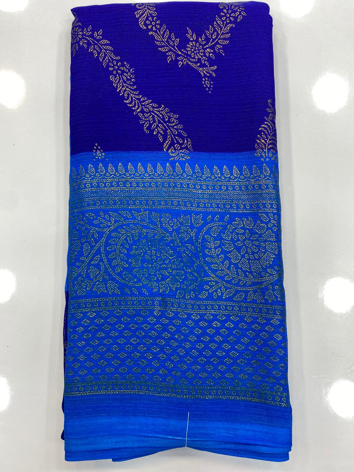 Fancy Georgette Foil Print Saree (3175)