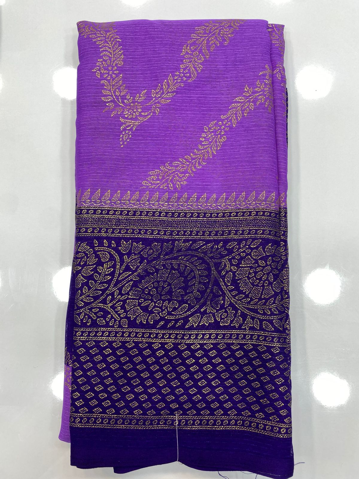 Fancy Georgette Foil Print Saree (3175)