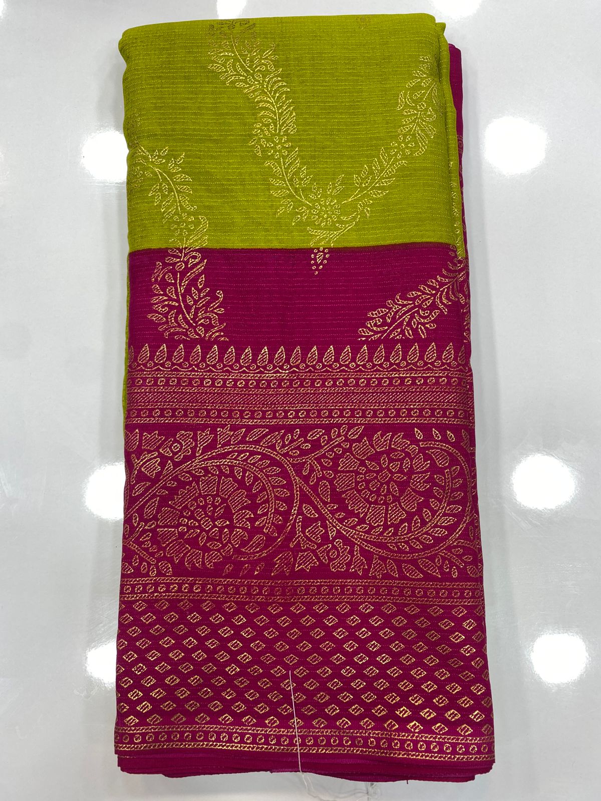 Fancy Georgette Foil Print Saree (3175)