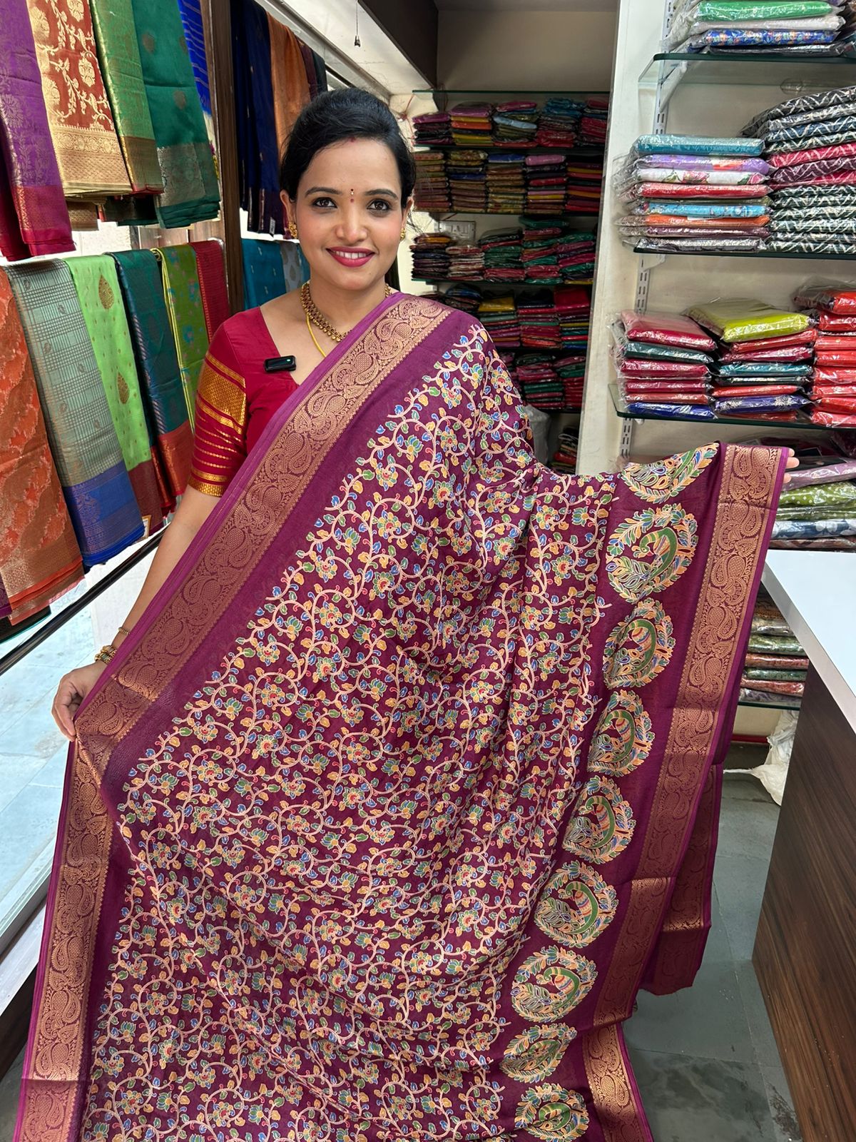 Fancy Georgette Print Saree(3210B)